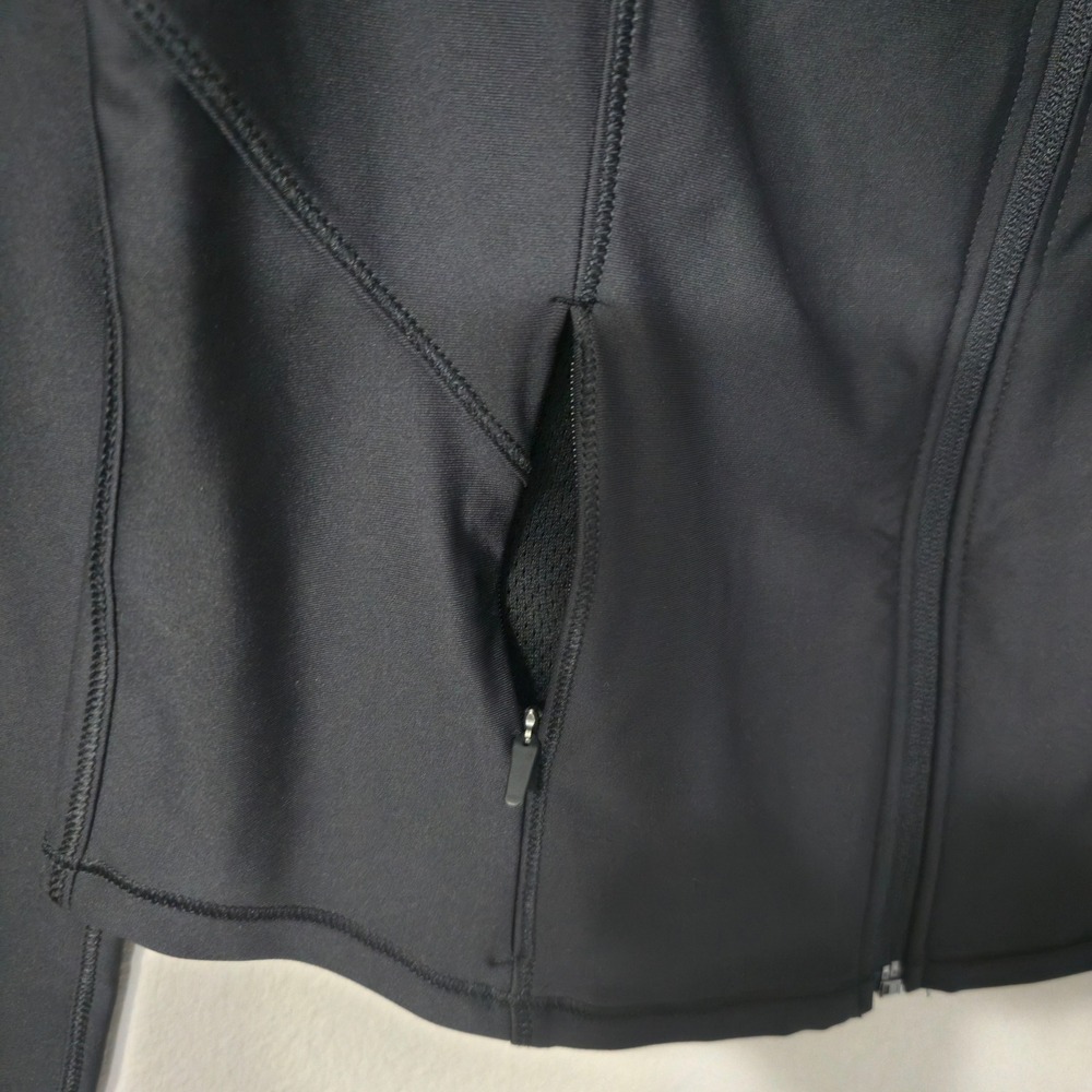 Old Navy Active Powersoft Go-Dry Full Zip Jacket Black Thumbholes Womens Medium - Picture 6 of 8